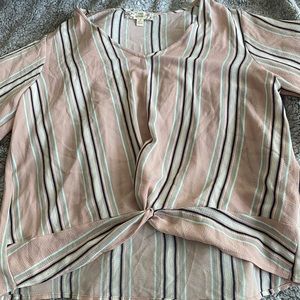 Striped Blouse Pink and Purple M